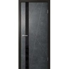 Дверь межкомнатная Сибирь Профиль Line 02 Бетон темный, глухое полотно Дверь межкомнатная Сибирь Профиль Line 02 Бетон темный, глухое полотно